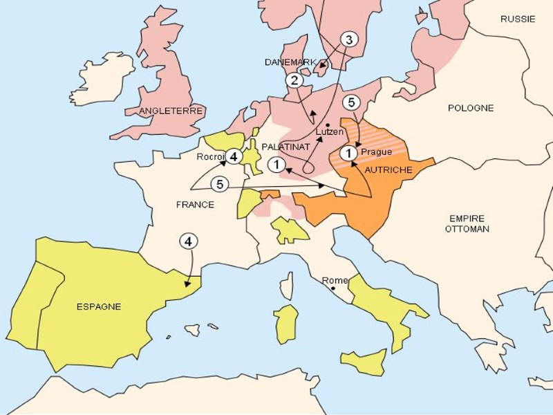 2. Тридцатилетняя война (1618-1648) Предпосылки: 1568 – начало буржуазной революции в Голландии 1588 –